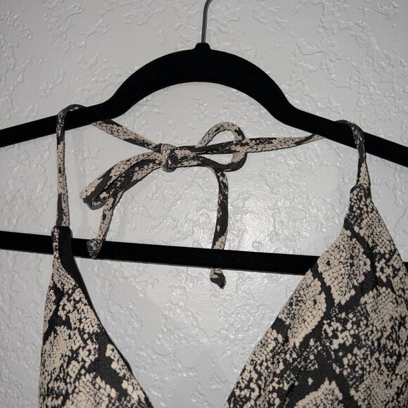 NWT Andie Snakeskin Print The String Bikini Top Size Large‎ - Picture 3 of 6